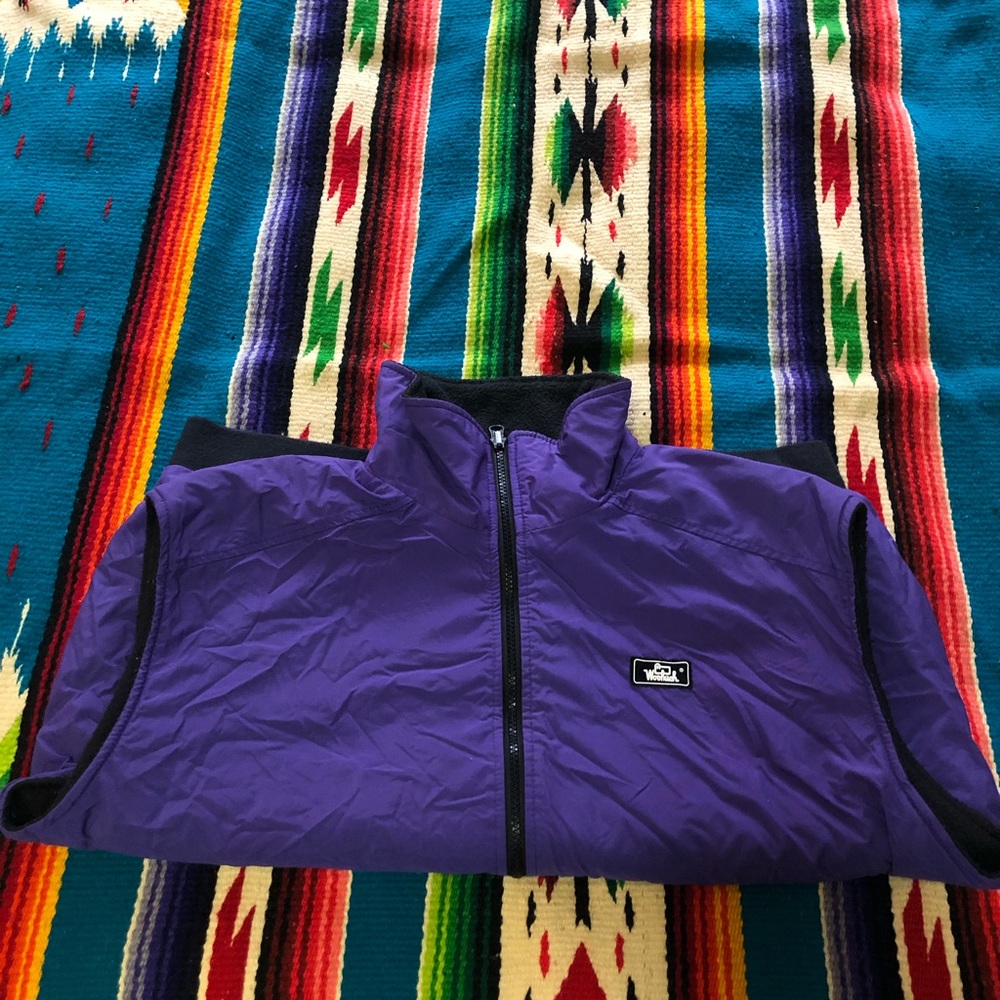 Vintage Woolrich Plum Fleece lined vest